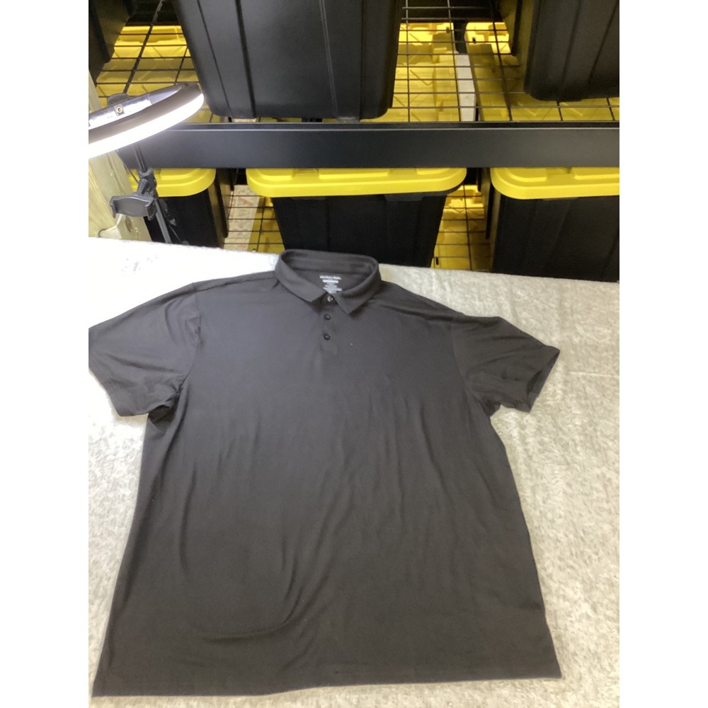 Members Mark Mens Favorite Soft Polo Black 3XL Short Sleeve MM23706 Stretch